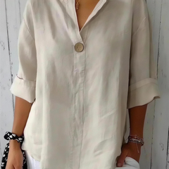 Zamma Relaxed V-Neck Top - 4K - 2