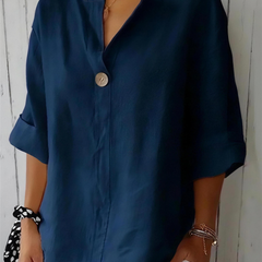 Zamma Relaxed V-Neck Top - 4K - 3